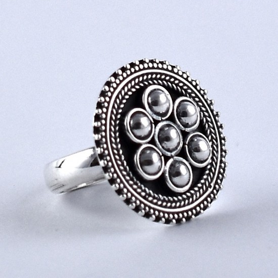Oxidized Silver Ring Jewelry Handmade 925 Sterling Plain Silver 925 Stamped Jewelry