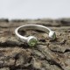 Green Peridot 925 Sterling Silver Ring