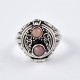 Pink Opal Ring Poison Ring Oxidized Silver Jewellery Solid 925 Sterling Silver Handmade Silver Jewellery Gift For Her