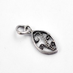 Plain Silver Pendant 925 Sterling Silver Handmade Oxidized Silver Jewelry Artisan Design Jewelry