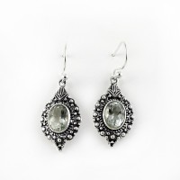 Expression Of Sympathy Green Amethyst 925 Sterling Silver Earring