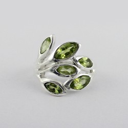 Awesome Ring !! Peridot Gemstone Sterling Silver 925 Green Color Handmade Silver Ring