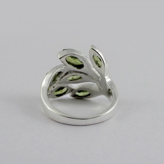 Awesome Ring !! Peridot Gemstone Sterling Silver 925 Green Color Handmade Silver Ring