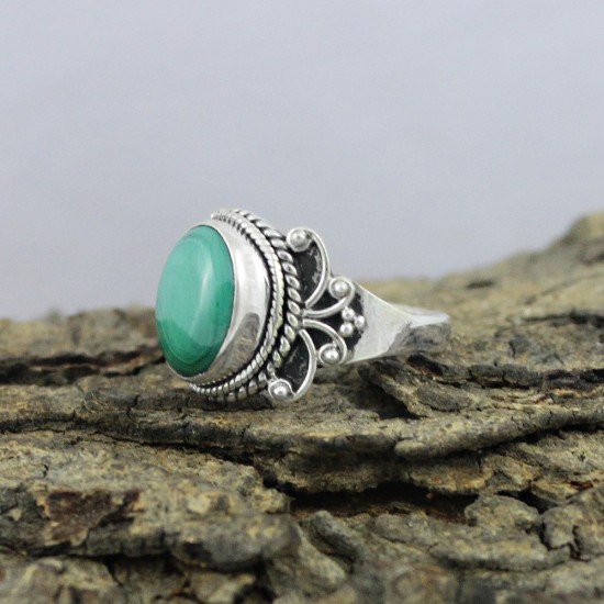  Malachite Designer Ring Handmade Silver Ring
