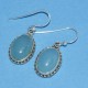 Pretty Silver Drops Earrings Blue Chalcedony Earring 925 Sterling Silver Women Jewellery
