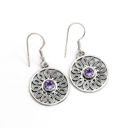 Wholesale Jewelry !! Purple Amethyst 925 Sterling Silver Earring Handmade Jewelry