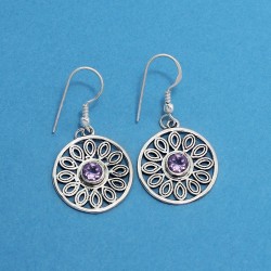 Wholesale Jewelry !! Purple Amethyst 925 Sterling Silver Earring Handmade Jewelry