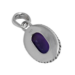 Purple Amethyst 925 Sterling Silver Handmade Pendant Boho Jewelry