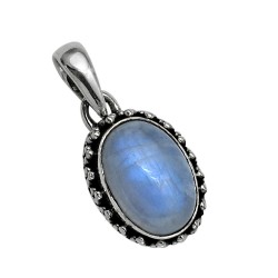 Amazing !! Rainbow Moonstone 925 Sterling Silver Pendant Jewelry Gift For Her