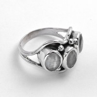 Rainbow Moonstone Ring Oxidized Silver Jewellery 925 Sterling Silver Ring 925 Stamped Jewellery