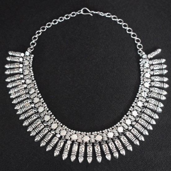 Exclusive Silver Plain Jewelry !! 925 Sterling Silver Handmade fancy Design Necklace