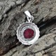 Red Corundum 925 Sterling Silver Handmade Pendant Jewelry Gift For Her