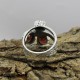 Natural Red Garnet 925 Sterling Silver Solitaire Ring Jewelry