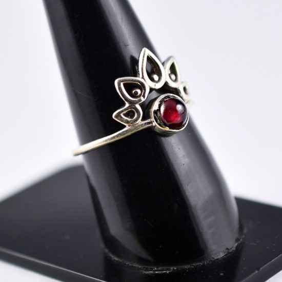 Red Garnet Ring Handmade 925 Sterling Silver Jewellery Boho Ring Birthstone Ring Jewellery Gift For Her