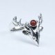 Red Moonga Santathick Ring 925 Sterling Silver Ring Indian Silver Jewelry Boho Ring Jewelry