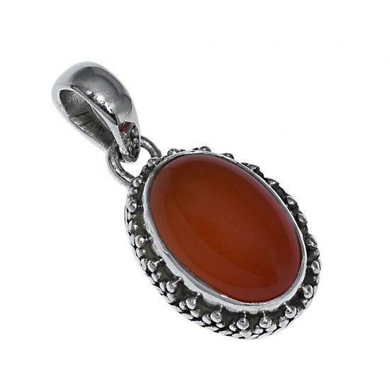 Red Onyx 925 Sterling Silver Boho Pendant Jewelry Indian Silver Jewelry