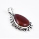 Red Onyx Pendant Handmade 925 Sterling Silver Women Handcrafted Silver Jewellery