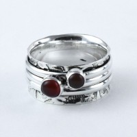 Red Onyx Ring 925 Sterling Silver Handmade Band Ring Women Fashion Jewelry Silver Ring Jewelry