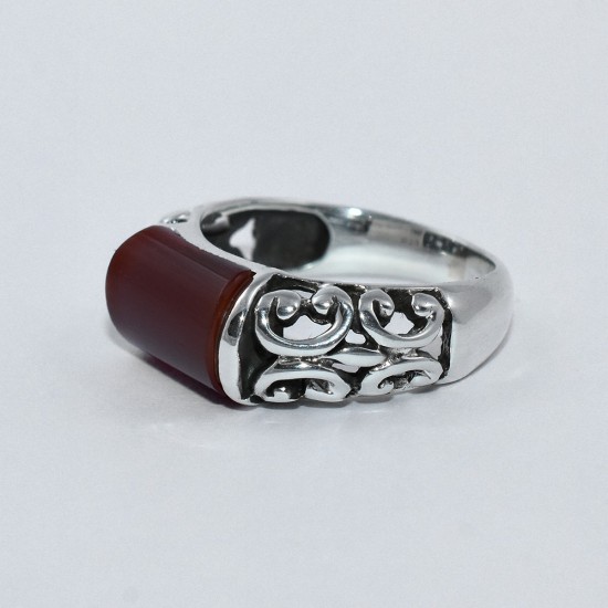 Red Onyx Ring 925 Sterling Silver Handmade Ring Jewelry Boho Ring Jewelry Artisan Designer Jewelry