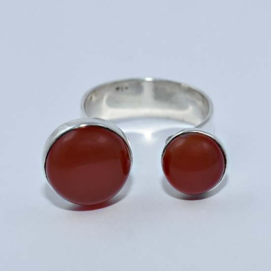 Gorgeous Red Onyx Ring 925 Sterling Silver Open Ring Adjustable Ring Fine Jewelry Birthday Present Gift