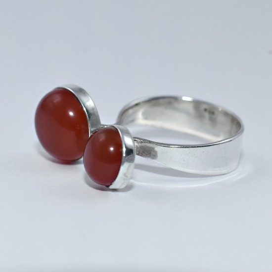 Gorgeous Red Onyx Ring 925 Sterling Silver Open Ring Adjustable Ring Fine Jewelry Birthday Present Gift