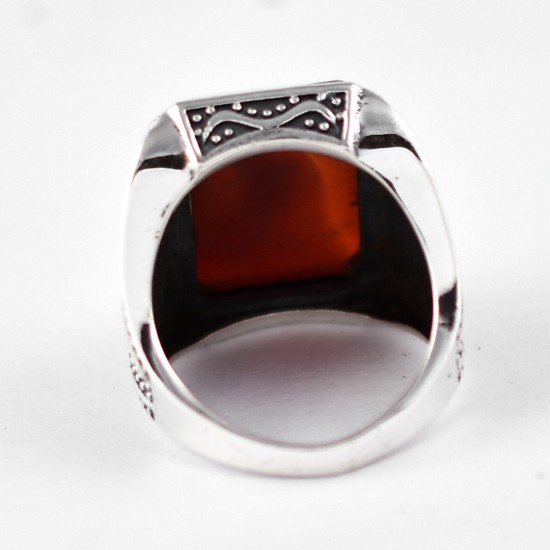 Red Onyx Ring Handmade 925 Sterling Silver Boho Ring Birthstone Ring Silver Ring Jewelry Gift For Her