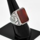 Red Onyx Ring Handmade 925 Sterling Silver Boho Ring Birthstone Ring Silver Ring Jewelry Gift For Her