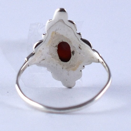 Red Onyx Ring Handmade 925 Sterling Silver Oxidized Jewelry Boho Ring Jewelry