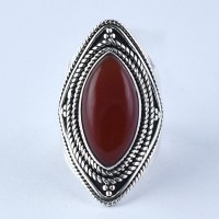 Red Onyx Ring Handmade 925 Sterling Silver Oxidized Silver Jewelry Boho Ring Jewelry Promises Ring Jewelry
