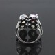 Rhodium Plated Natural Multi Color Stone 925 Sterling Silver Ring Jewelry