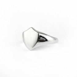 Shield Fine Ring 925 Sterling Plain Silver Handmade Jewelry