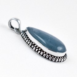 Sky Blue Aquamarine Pendant Handmade 925 Sterling Silver Wholesale Silver Pendant Jewelry Exporter