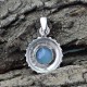 Natural Chalcedony 925 Sterling Silver Pendant Fashion Jewelry