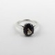 Brown Smoky Quartz Rhodium Plated 925 Sterling Silver Ring Jewelry