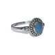 Solitaire Ring 925 Sterling Silver Chalcedony Boho Ring Women Jewelry