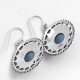 Stone Of Royalty Blue Chalcedony Drop Earring Handmade 925 Sterling Silver Oxidized Silver Jewelry