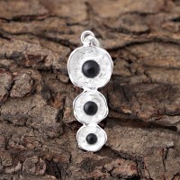 Stunning Black Onyx 925 Sterling Silver Pendant Jewelry Gift For Her