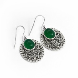 Stunning Green Onyx 925 Sterling Silver Earring Jewelry Handmade Boho Jewelry