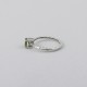 Modern Square Shape Green Peridot 925 Sterling Silver Ring