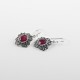 Stunning Red Corundum 925 Sterling Silver Earring