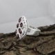Well Looking Oval Pear Shape Garnet Gemstone 925 Sterling Silver Ring