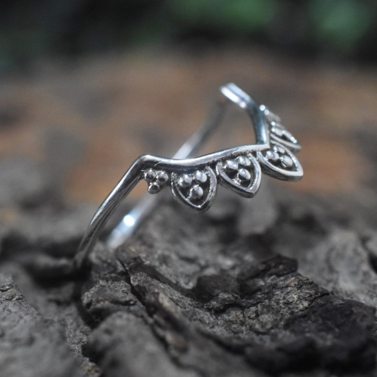 Tiara Ring Band Ring Handmade Silver Ring Women Ring Jewelry Solid 925 Sterling Silver Jewelry