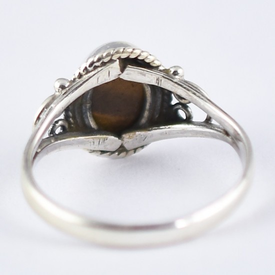 Tiger Eye Ring Handmade 925 Sterling Silver Boho Ring Birthstone Ring Jewellery Gift For Her