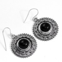 Trendy Black Onyx Drop Earring Oxidized Jewellery 925 Sterling Silver Women Handcrafted Jewellery