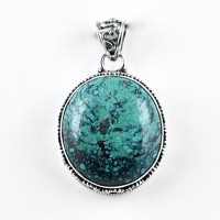 Turquoise Gemstone Pendant 925 Sterling Silver Handmade Silver Pendant Jewellery