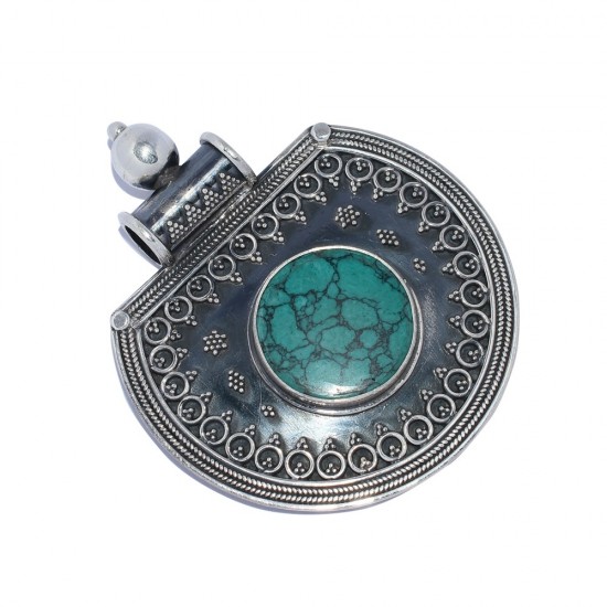 Turquoise Pendant 925 Sterling Silver Handmade Silver Jewelry Wholesale Silver Jewelry