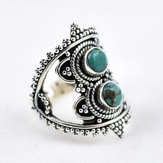 Turquoise Ring 925 Sterling Silver Jewelry Wholesale Silver Jewelry Birthstone Ring Promises Ring Oxidized Jewelry