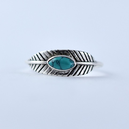 Turquoise Ring Handmade 925 Sterling Silver Indian Silver Ring JewelleryGift For Her