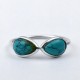 Turquoise Ring Pear Faceted Gemstone 925 Sterling Silver Friendship Ring Wholesale Silver Jewelry