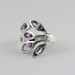 Giant !! Purple Amethyst 925 Sterling Silver Ring